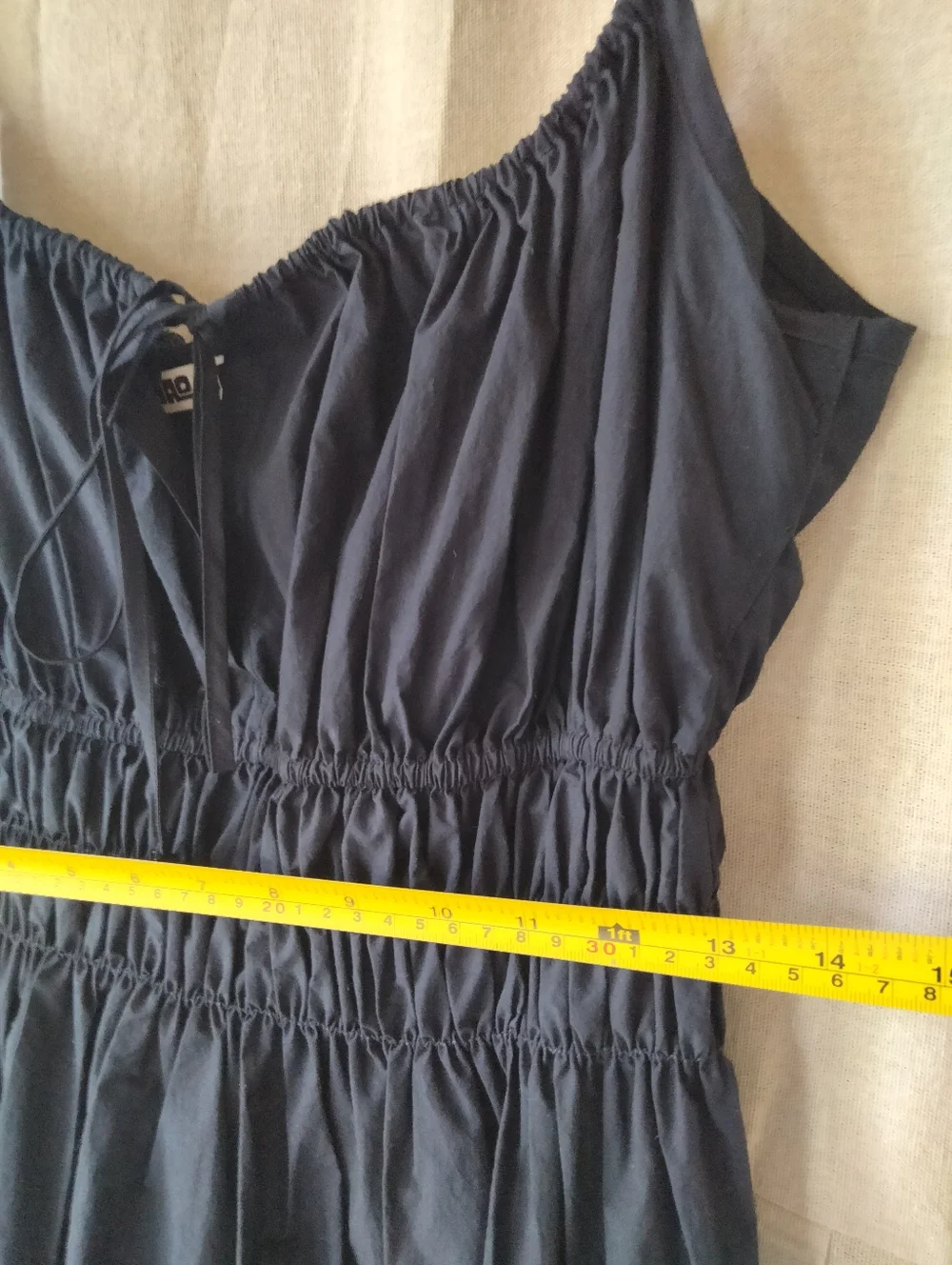 Ciao Lucia Navy Washed Cotton Maxi Dress with Spaghetti Straps - Picture 6 of 10